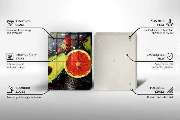 De vidrio templado Frutas y vegetales