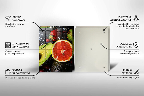 De vidrio templado Frutas y vegetales