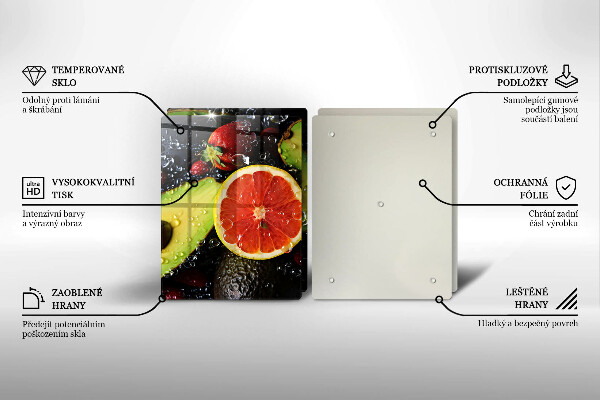 De vidrio templado Frutas y vegetales