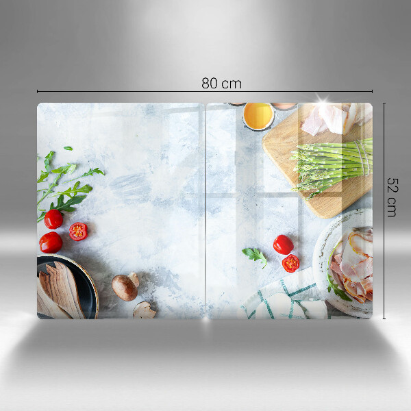 De vidrio templado Ingredientes en la cocina