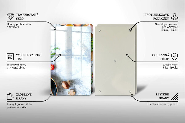 De vidrio templado Ingredientes en la cocina