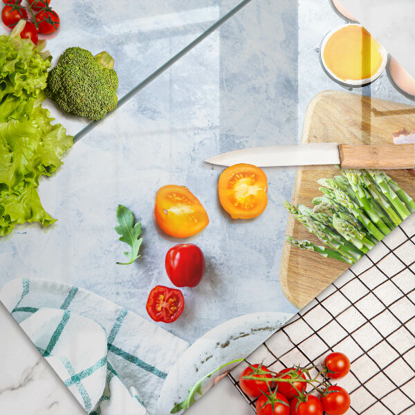 De vidrio templado Ingredientes en la cocina