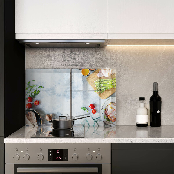 De vidrio templado Ingredientes en la cocina