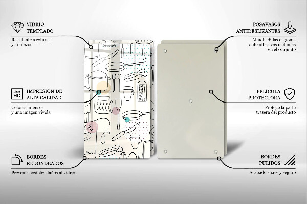 De vidrio templado Accesorios de cocina