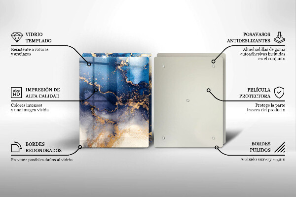 De vidrio templado Abstracción de mármol