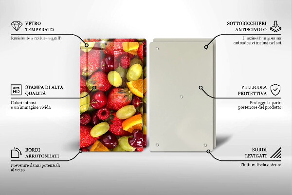 De vidrio templado Frutas de verano