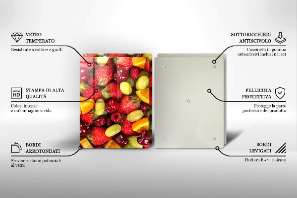 De vidrio templado Frutas de verano