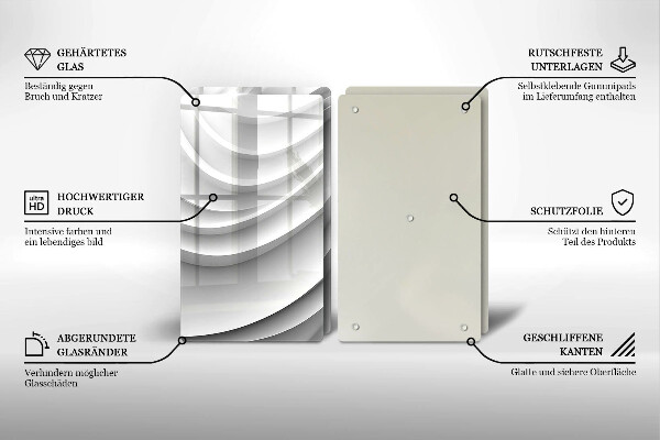 De vidrio templado Líneas geométricas
