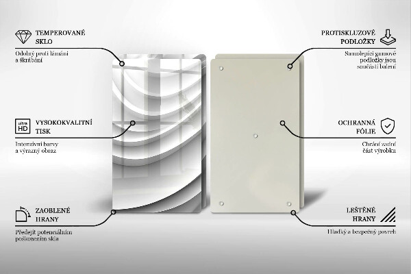 De vidrio templado Líneas geométricas