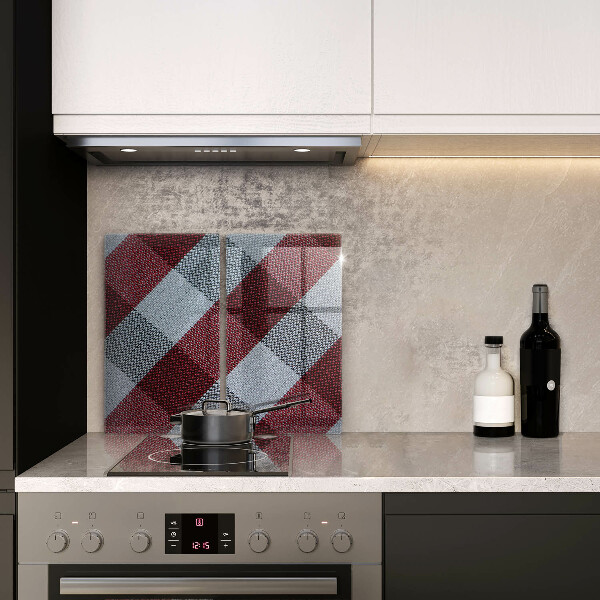 De vidrio templado Patrón de cuadros rojos y blancos