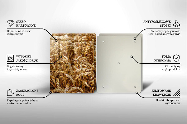 De vidrio templado Campo de grano