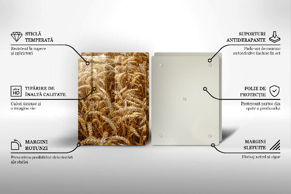 De vidrio templado Campo de grano