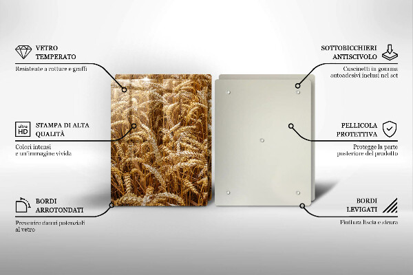 De vidrio templado Campo de grano