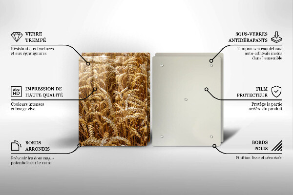 De vidrio templado Campo de grano