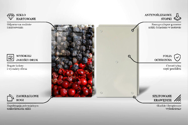 De vidrio templado Pimienta negra