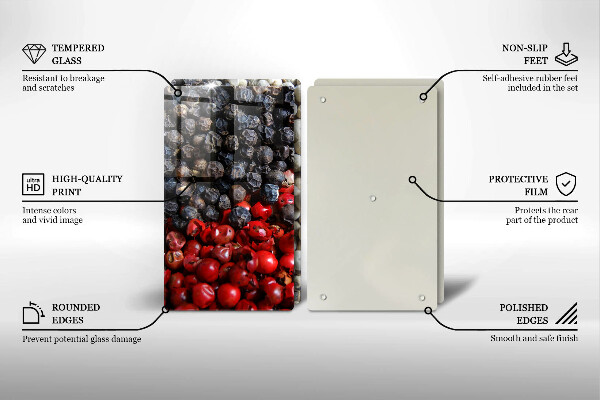 De vidrio templado Pimienta negra