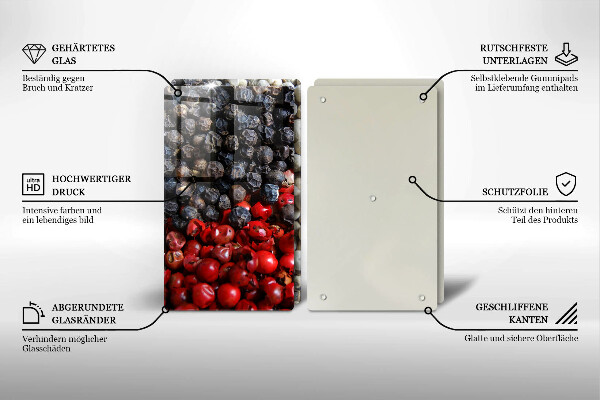 De vidrio templado Pimienta negra