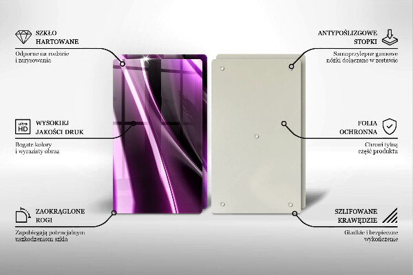 De vidrio templado Abstracción púrpura