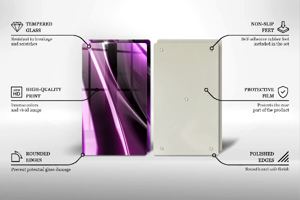 De vidrio templado Abstracción púrpura