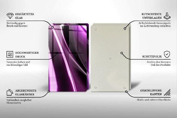 De vidrio templado Abstracción púrpura