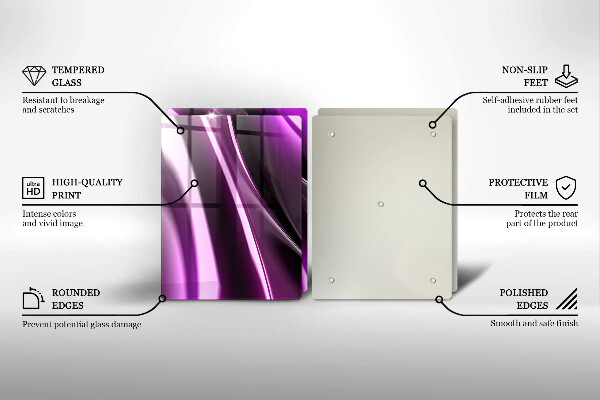 De vidrio templado Abstracción púrpura