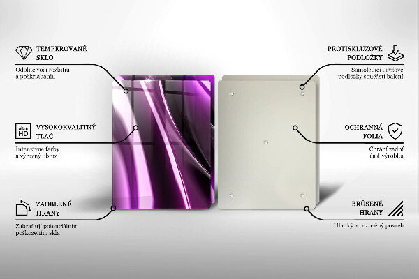 De vidrio templado Abstracción púrpura