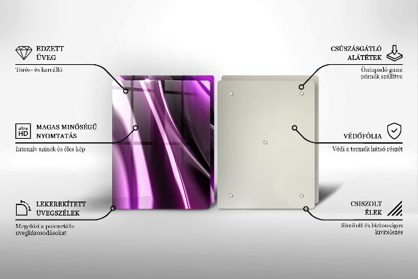 De vidrio templado Abstracción púrpura