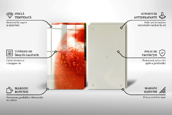 De vidrio templado Pimiento rojo