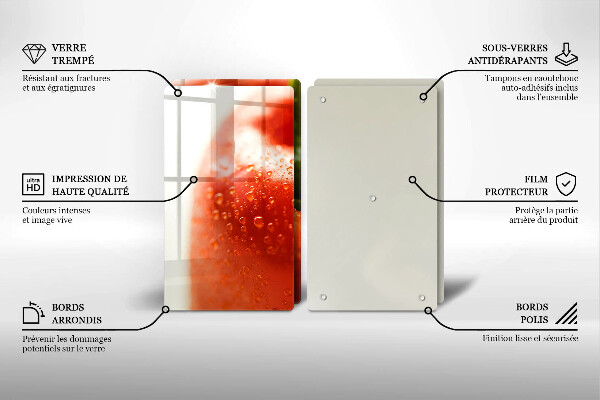 De vidrio templado Pimiento rojo