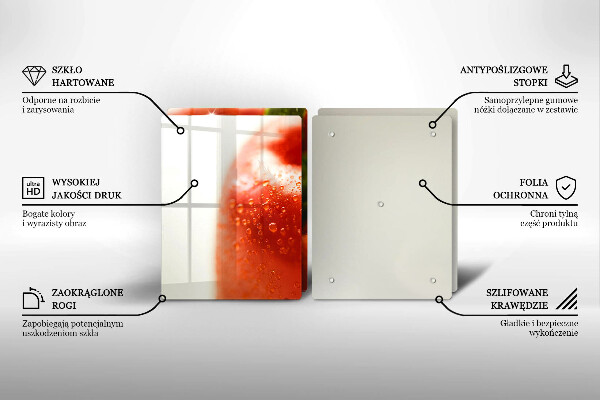 De vidrio templado Pimiento rojo