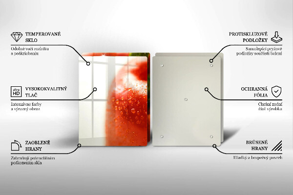 De vidrio templado Pimiento rojo