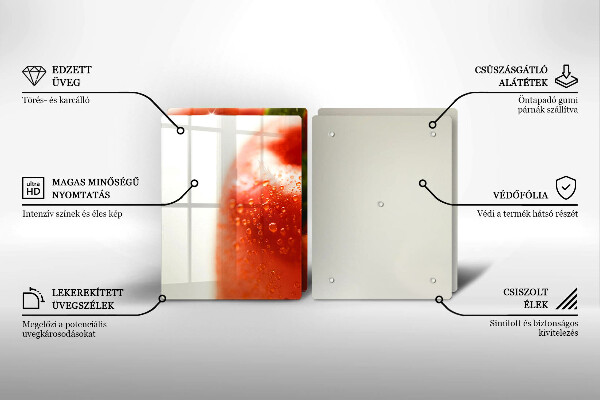 De vidrio templado Pimiento rojo