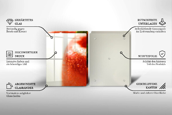 De vidrio templado Pimiento rojo