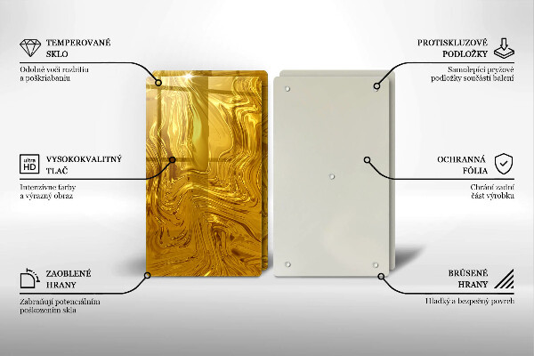 De vidrio templado Textura dorada