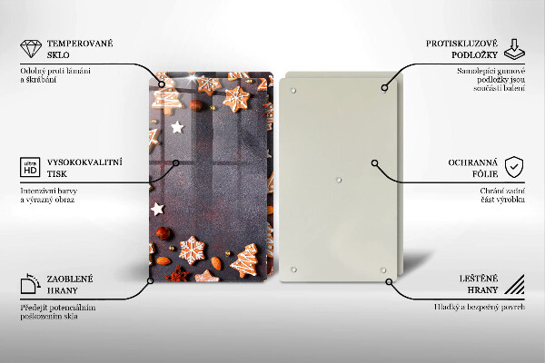 De vidrio templado Navidad de pan de jengibre