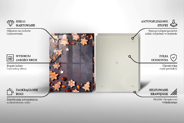 De vidrio templado Navidad de pan de jengibre