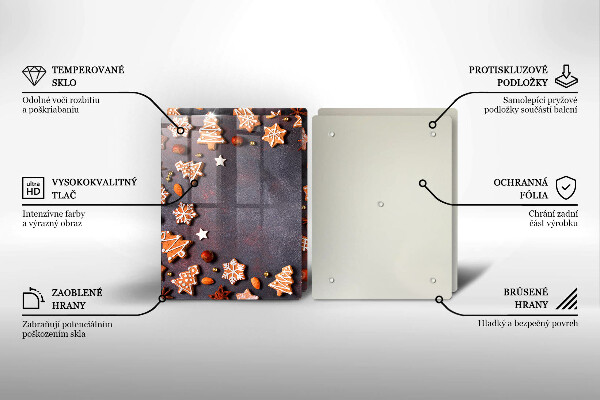 De vidrio templado Navidad de pan de jengibre