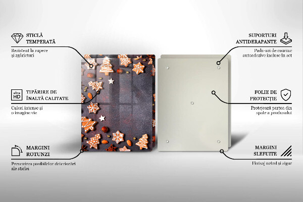 De vidrio templado Navidad de pan de jengibre