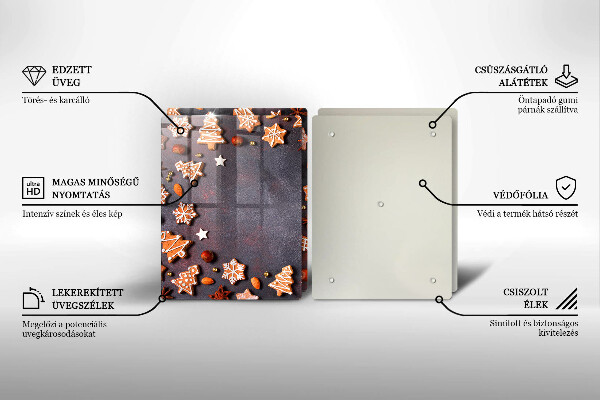 De vidrio templado Navidad de pan de jengibre