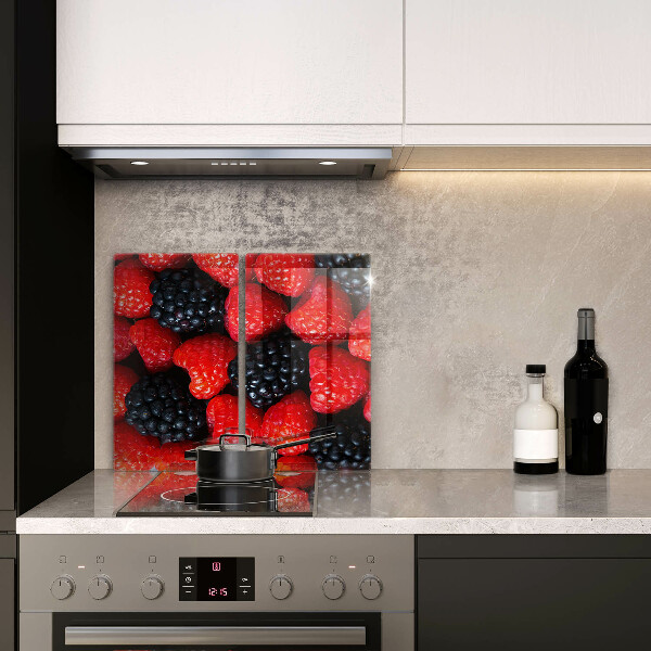 De vidrio templado Frambuesas y moras