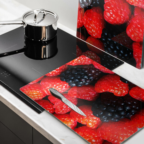 De vidrio templado Frambuesas y moras