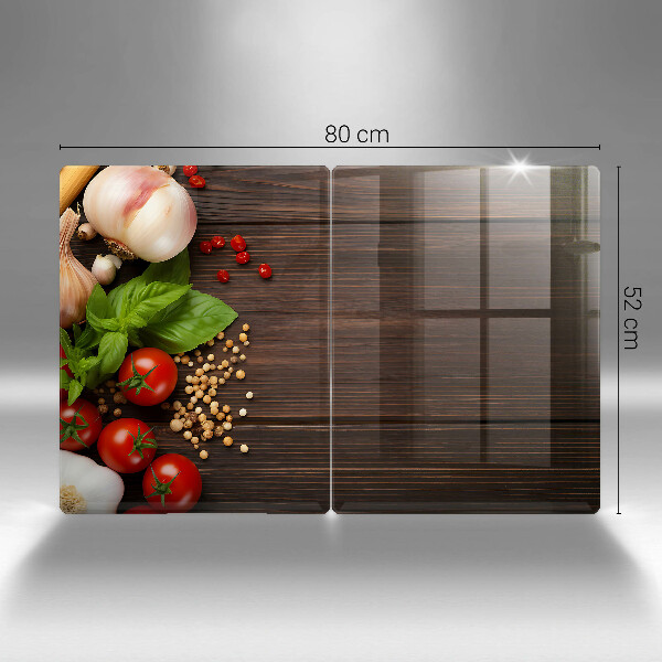 De vidrio templado Verduras en la mesa