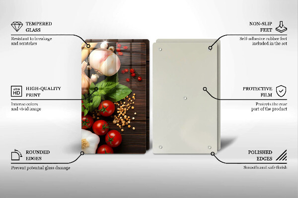 De vidrio templado Verduras en la mesa