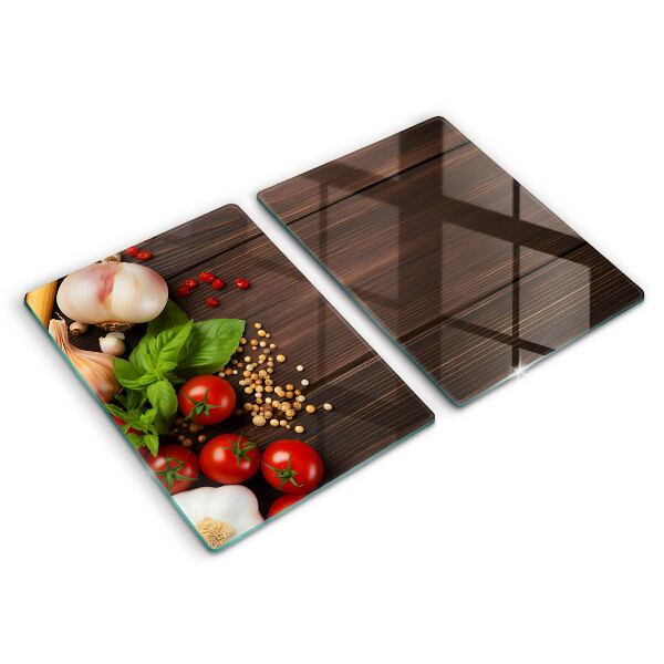 De vidrio templado Verduras en la mesa