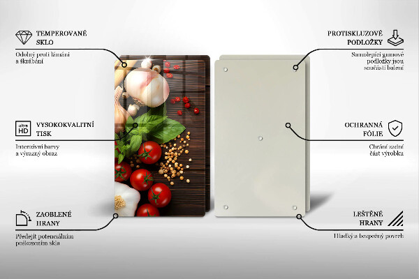 De vidrio templado Verduras en la mesa