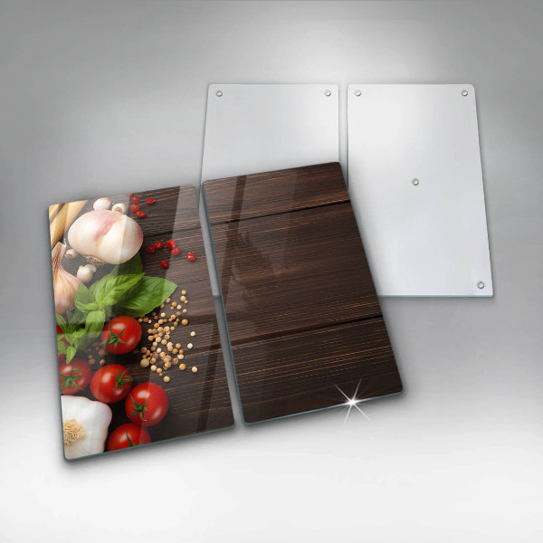 De vidrio templado Verduras en la mesa