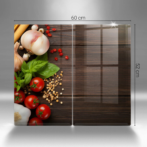 De vidrio templado Verduras en la mesa