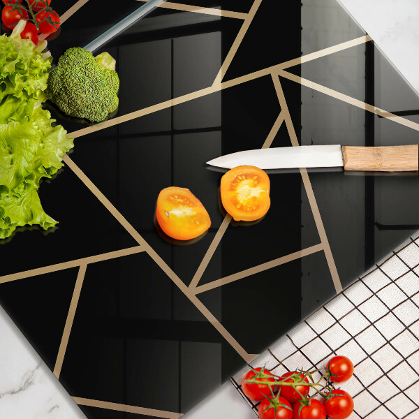 De vidrio templado Abstracción negra