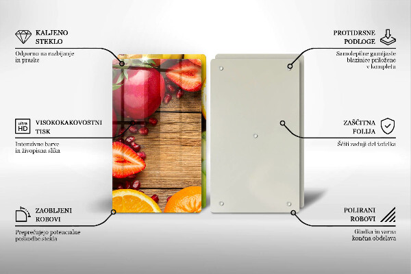 De vidrio templado Fruta fresca