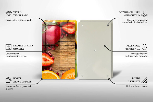 De vidrio templado Fruta fresca